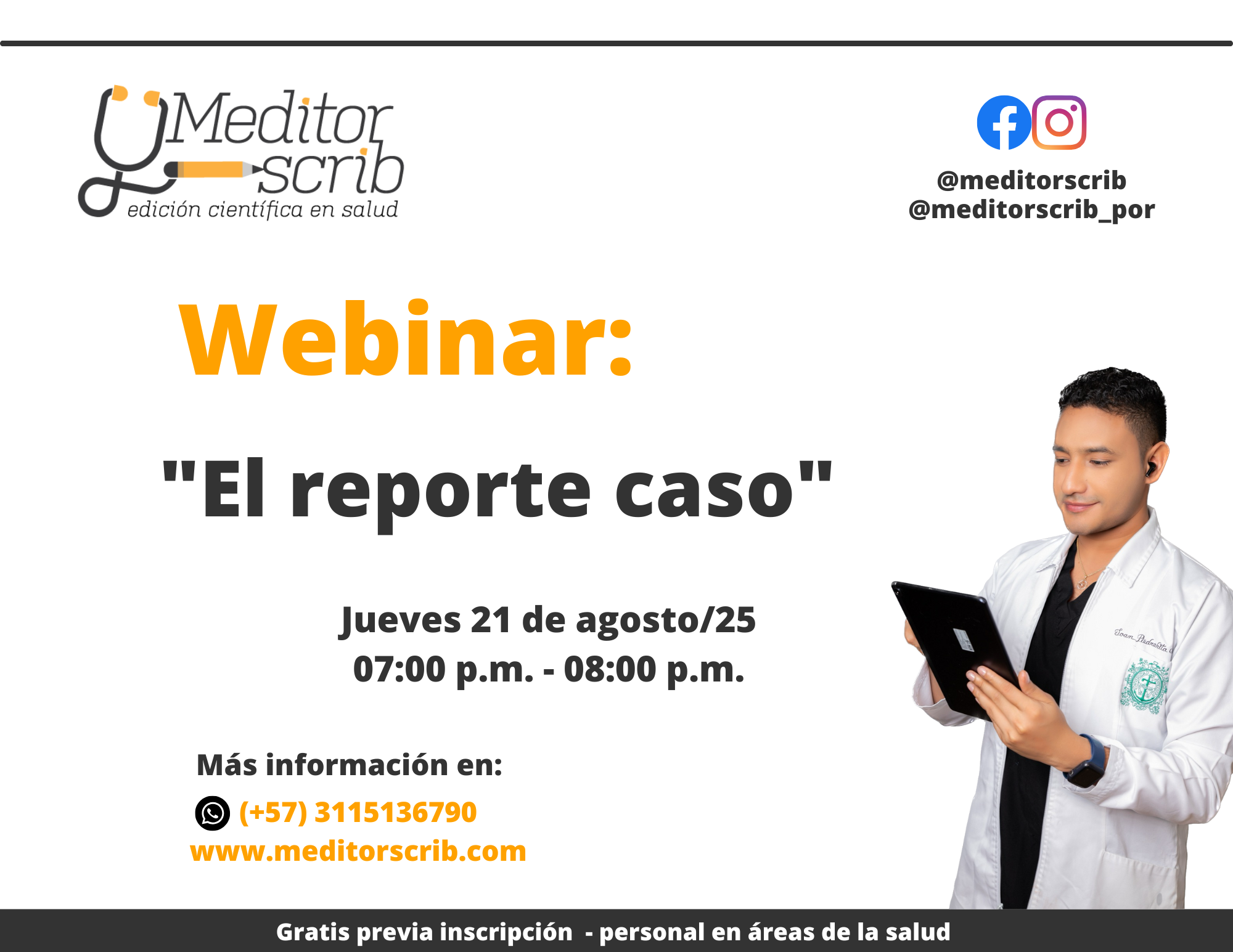 Webinar: "El Reporte de Caso"